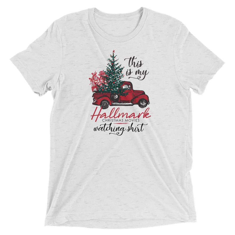 "This is my Hallmark Christmas Movie Watching Shirt" Short sleeve t-shirt